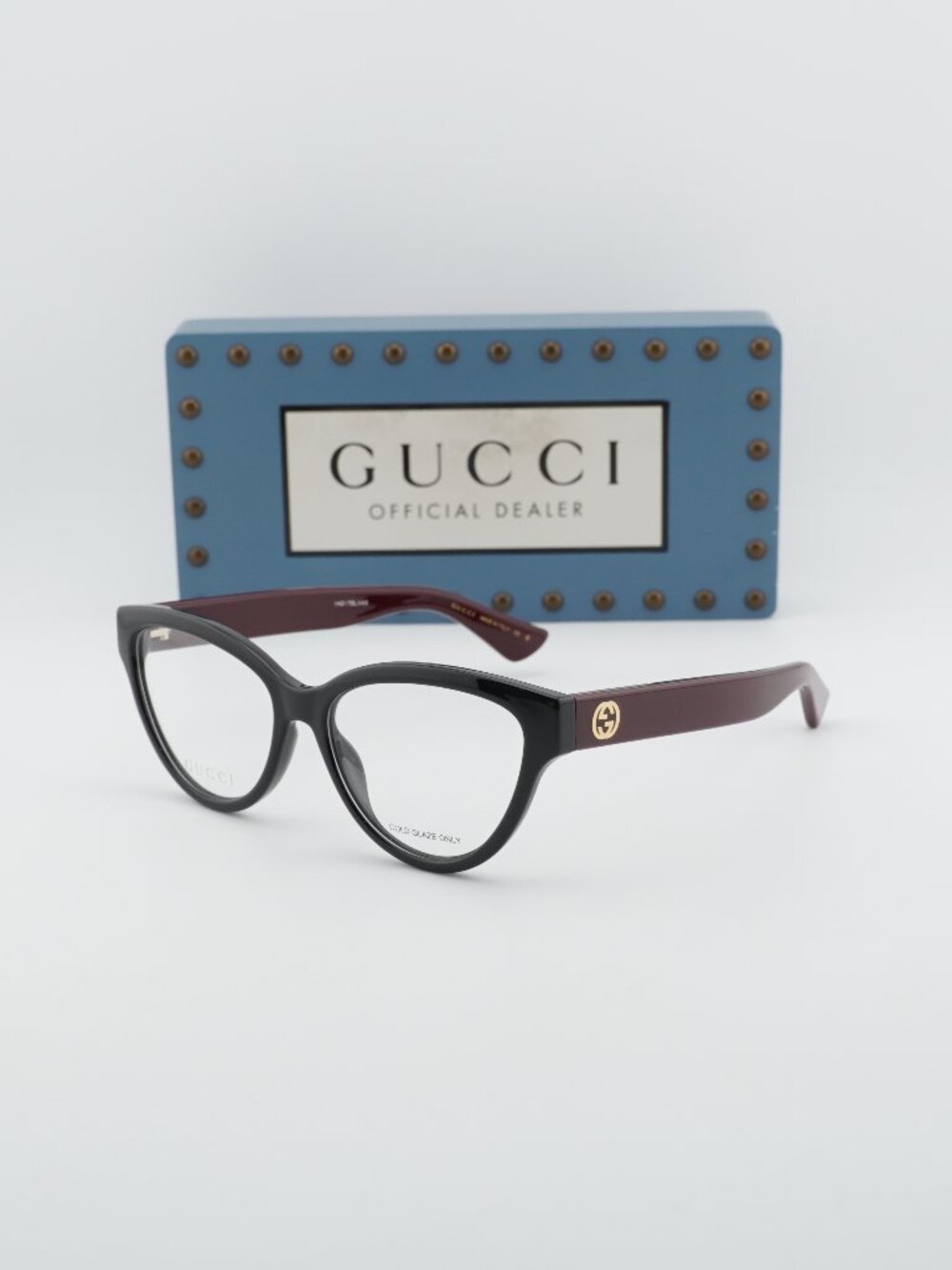 Gucci GG1581O 005 Cat Eye Eyeglasses - Black 55mm